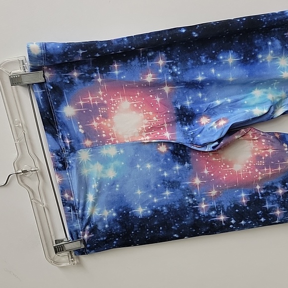 See You On Monday " Starry Night " Multicolored Full Length Tights Size Large - Picture 3 of 8